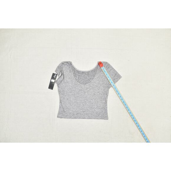 NEW Certoc Scoop Back Tee Size M Dark Haze Gray Short Sleeve Top Iowa Hawkeye - Picture 7 of 8